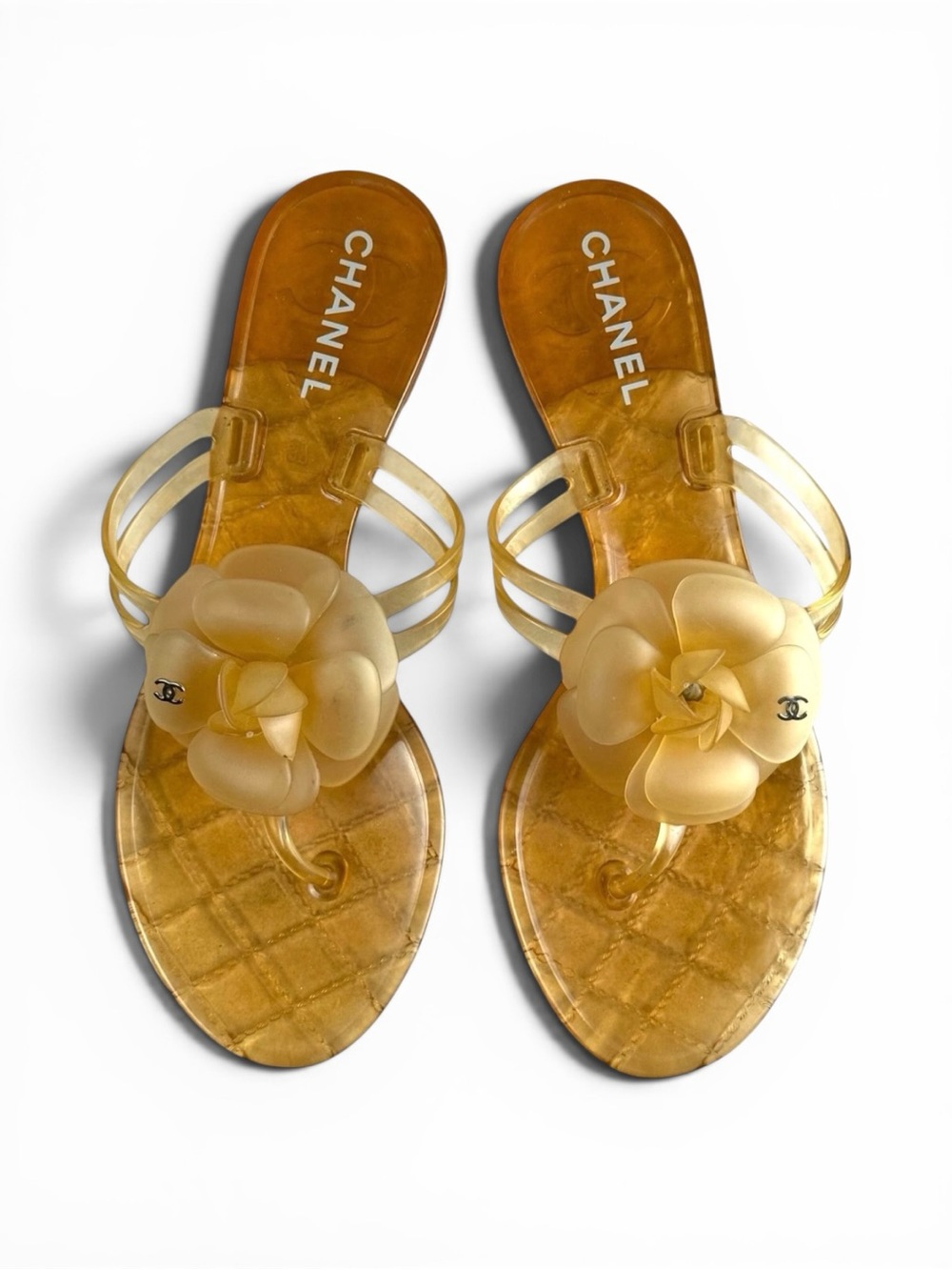 Chanel Jelly Camellia Thong Sandals – Size 37. - Picture 3 of 10